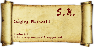 Sághy Marcell névjegykártya