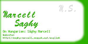marcell saghy business card