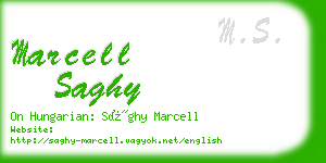 marcell saghy business card